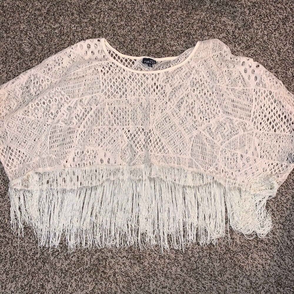 Rue 21 boho crochet layer